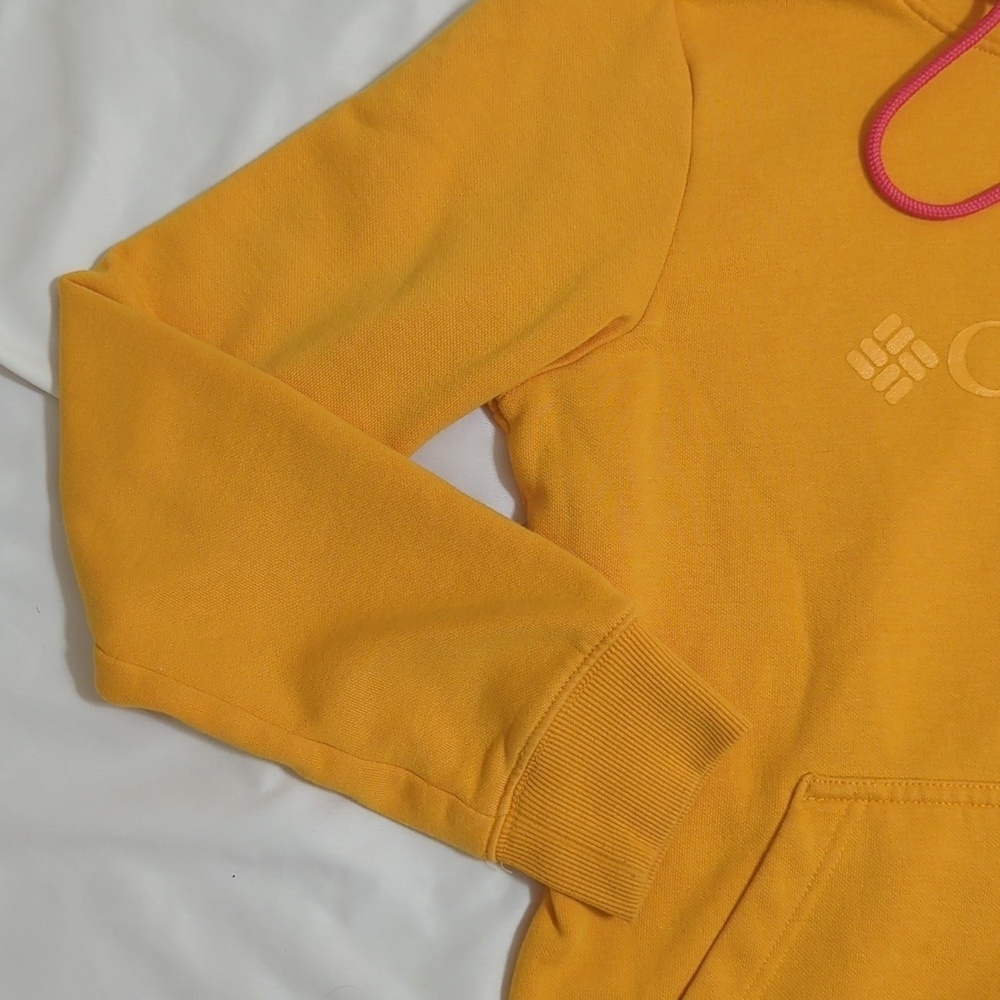 Columbia Logo Hoodie, Color Bright Marigold Size S - Picture 7 of 15